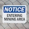 Signmission Entering Mining Area, 10 in W x Rectangle, Plastic OS-2PACK-NS-P-710-L-12087 - alternate 6